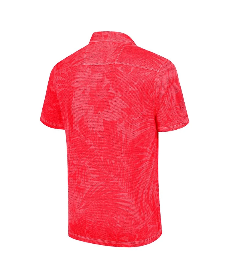 Tommy Bahama Men's Scarlet Ohio State Buckeyes Big Tall Sport Santiago Paradise Polo Shirt
