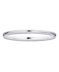 Bling Jewelry Domed Stackable 5MM Round Smooth Polished Bangle Bracelet Rose Gold Plated Stainless Steel 8 Inch
