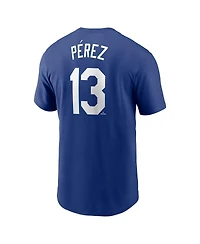 Nike Men's Salvador Perez Royal Kansas City Royals Fuse Name Number T-Shirt