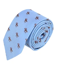 Trafalgar Men's Down The Stretch Racehorse Linen Blend Necktie