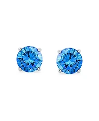Bling Jewelry 1CTW Round Cubic Zirconia Solitaire Cz Stud Earrings .925 Sterling Silver 7MM