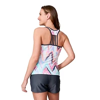Free Country Women's Lace-Up Racerback Tankini Top
