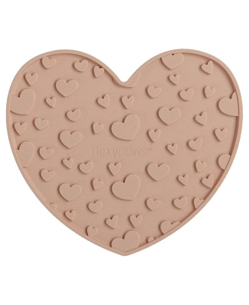 Enrichment Lick Mat: Blush Pink Heart