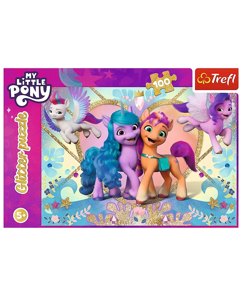 Trefl Red 100 Piece Glitter Puzzle - My Little Pony - Shiny Ponies