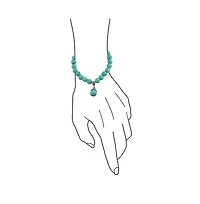 Bling Jewelry Vacation Bali Style Nautical Blue Turquoise Fish Pisces Zodiac Charm Bead Stretch Bracelet Silver Plated