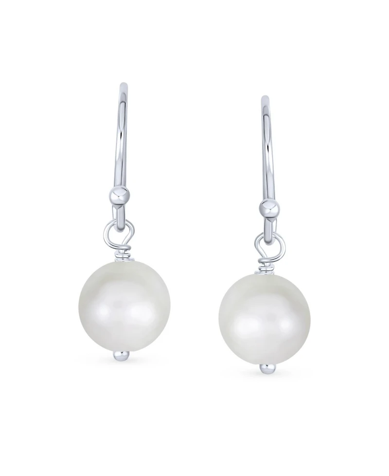 Bling Jewelry White Pink Black Freshwater Cultured Pearl Drop Ball Earrings Sterling Silver