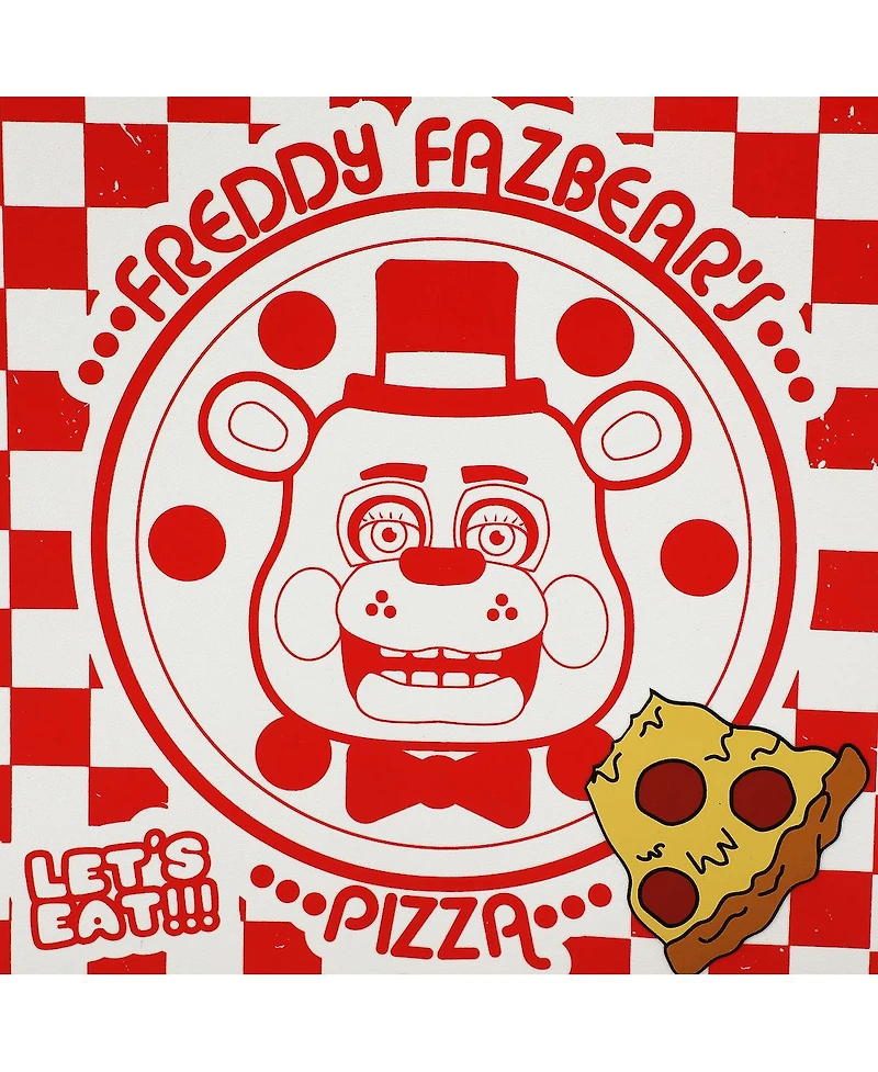 Five Nights At Freddy's Freddy Fazbear's Pizza Box White 12.5" Novelty Crossbody Bag