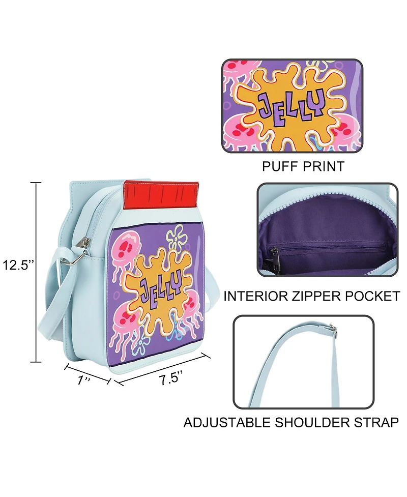 Spongebob Squarepants Jelly Jar 12.5" Women's Crossbody Bag