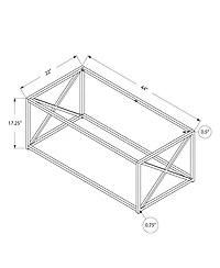 Contemporary Glass and Iron Coffee Table for Home or Office