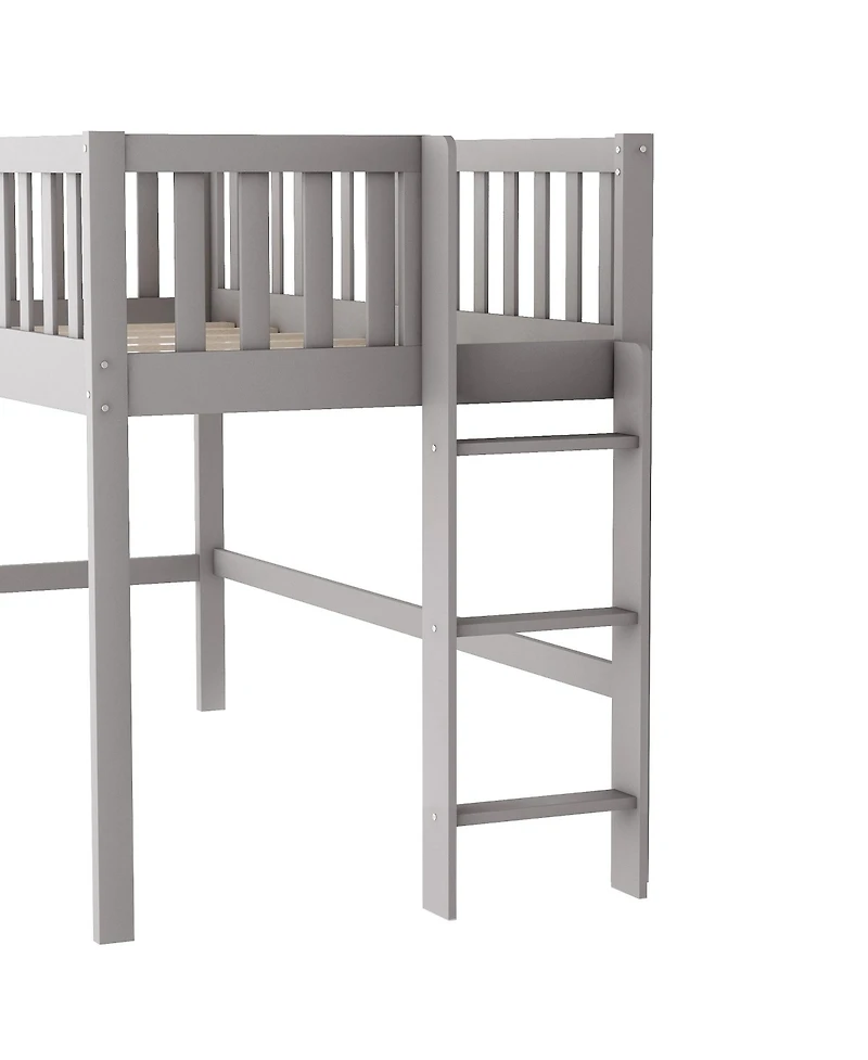 Traditional Loft Bunk Bed – Sturdy Wood Frame for Kids, Teens, or Guest Rooms