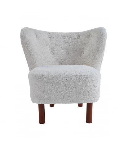 Wingback Chair with Polka Dot Upholstery – Chic and Comfortable