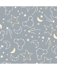 Lambs & Ivy Baby Disney Mickey Mouse Gray/Yellow Celestial Fitted Crib Sheet by
