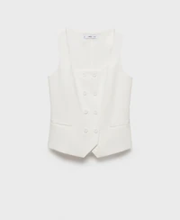 Mango Women's Double-Breasted Suit Vest Jacket