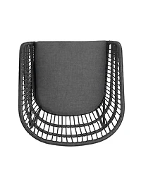 Streamdale Outdoor Rattan Dining Chairs - Set of 2, Gray Base