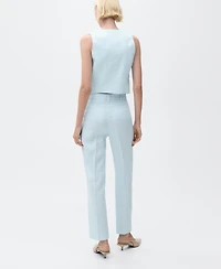 Mango Women's Linen Suit Trousers