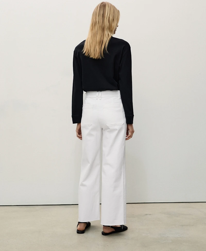 Mango Women's Catherin Culotte High-Rise Jeans