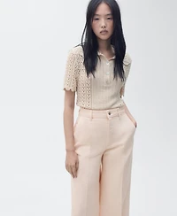 Mango Women's High-Rise Wide Leg Jeans