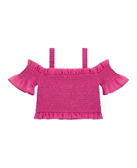 Guess Big Girls Chiffon Off-The-Shoulder Top