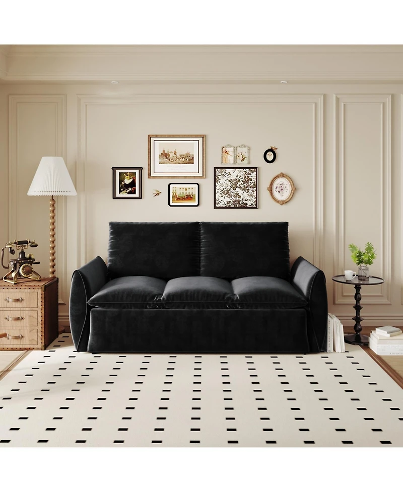 Streamdale 70.9" Convertible Sofa Bed with Blanket and Pillows