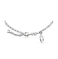 Bling Jewelry Vacation Dangle Charm Beach Flip Flop Sandal Anklet Ankle Bracelet .925 Sterling Silver Adjustable 9 To 10 Inch