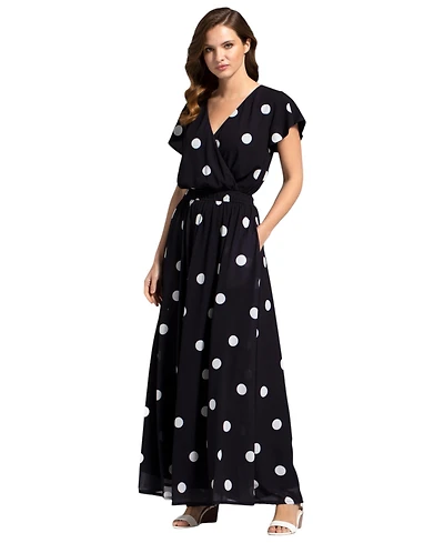 HotSquash London Women's Chiffon Wrap Top Maxi Dress