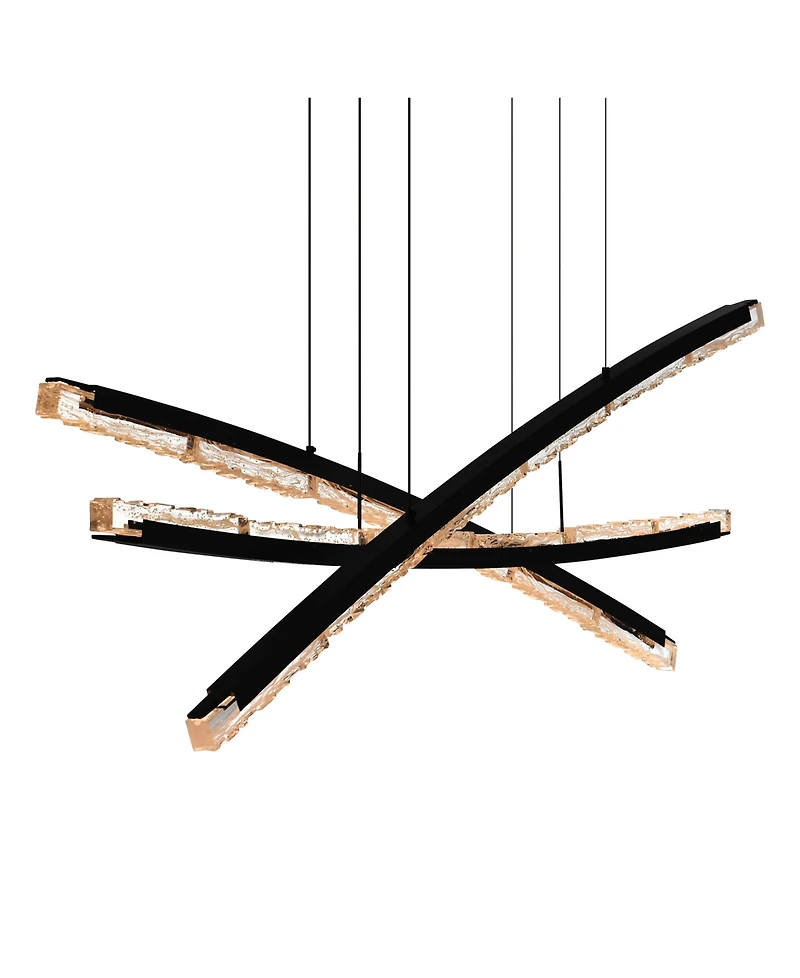 Cwi Lighting 26" Metal Saber Integrated Led Chandelier