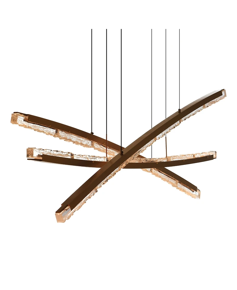 Cwi Lighting 26" Metal Saber Integrated Led Chandelier