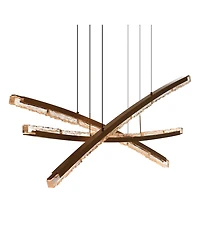Cwi Lighting 26" Metal Saber Integrated Led Chandelier