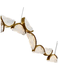 Cwi Lighting 17" Metal Moon Integrated Led Chandelier