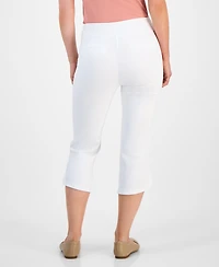 Jm Collection Petite Split-Hem Pull-On Capri Pants, Exclusively at Macy's