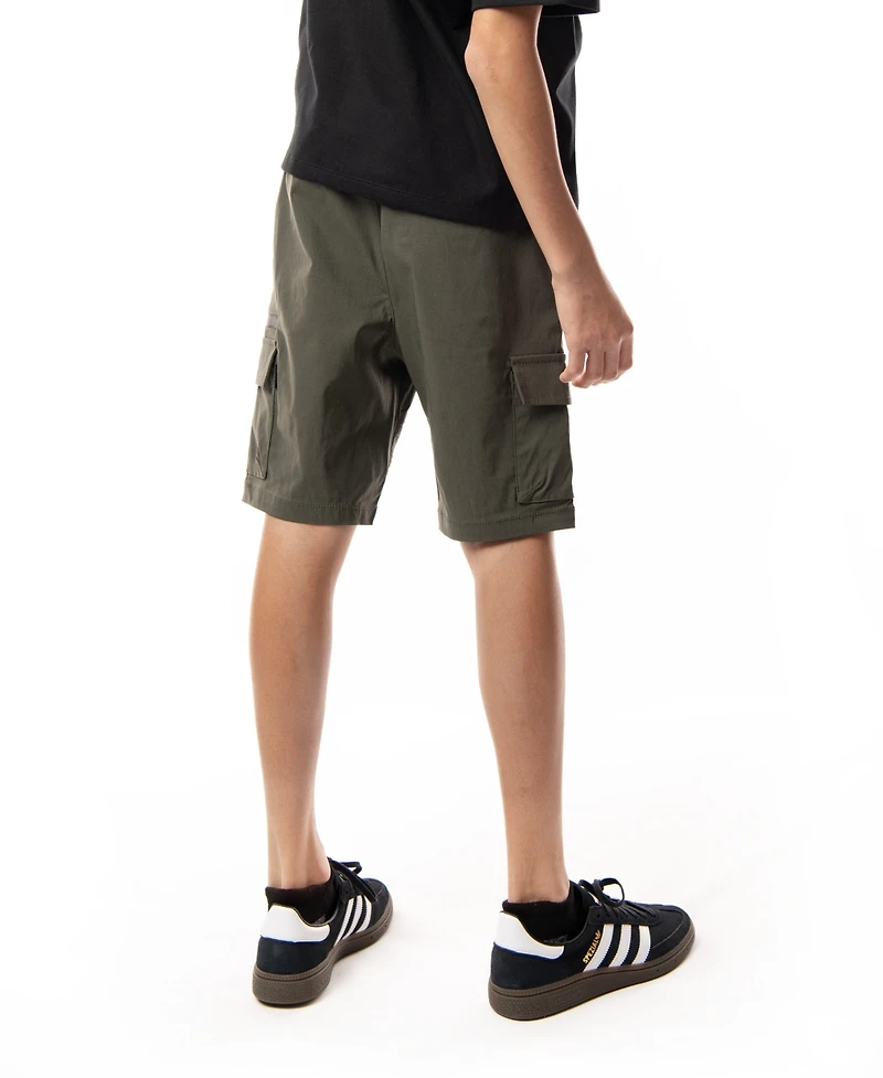 Ring of Fire Big Boys Harley Stretch Tech Fabric Pull-On Cargo Shorts with Moto Detailing