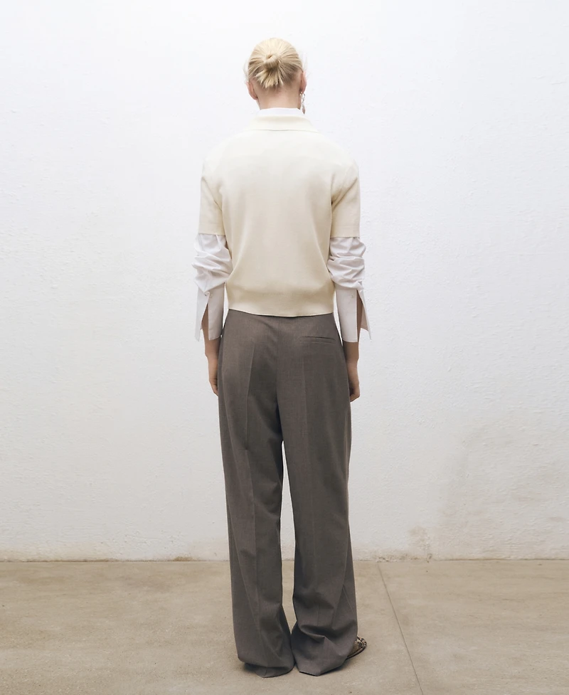 Mango Women's Wool-Blend Polo-Neck Sweater