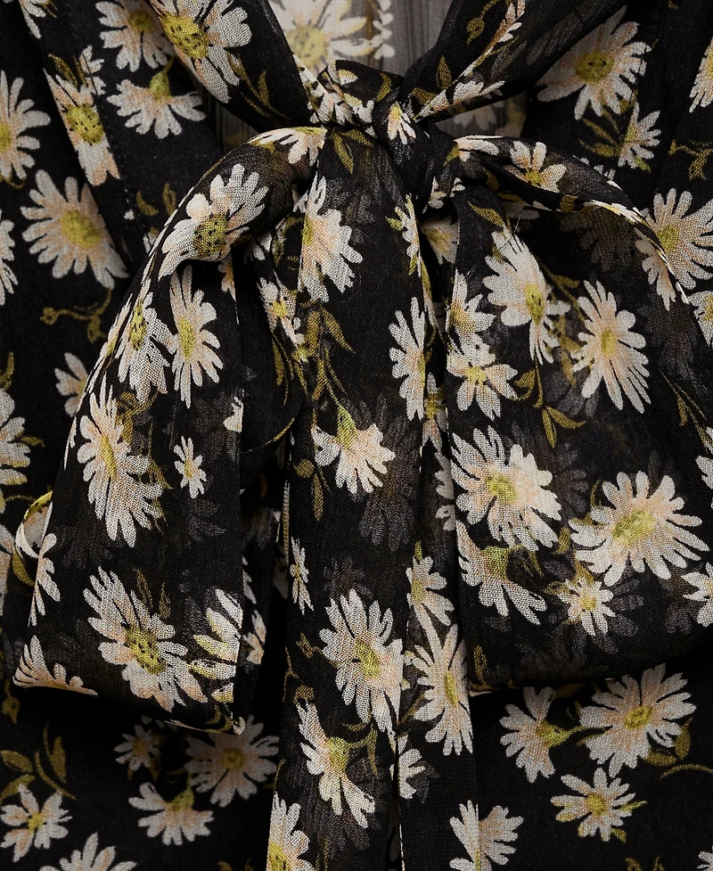 Mango Women's Floral Tie Blouse