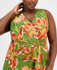 Anne Klein Plus Floral Chiffon High-Low Dress