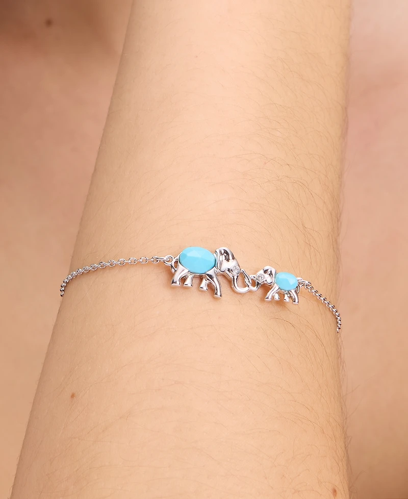 kate spade new york Silver-Tone Mama Elephant Stone Charm Bracelet