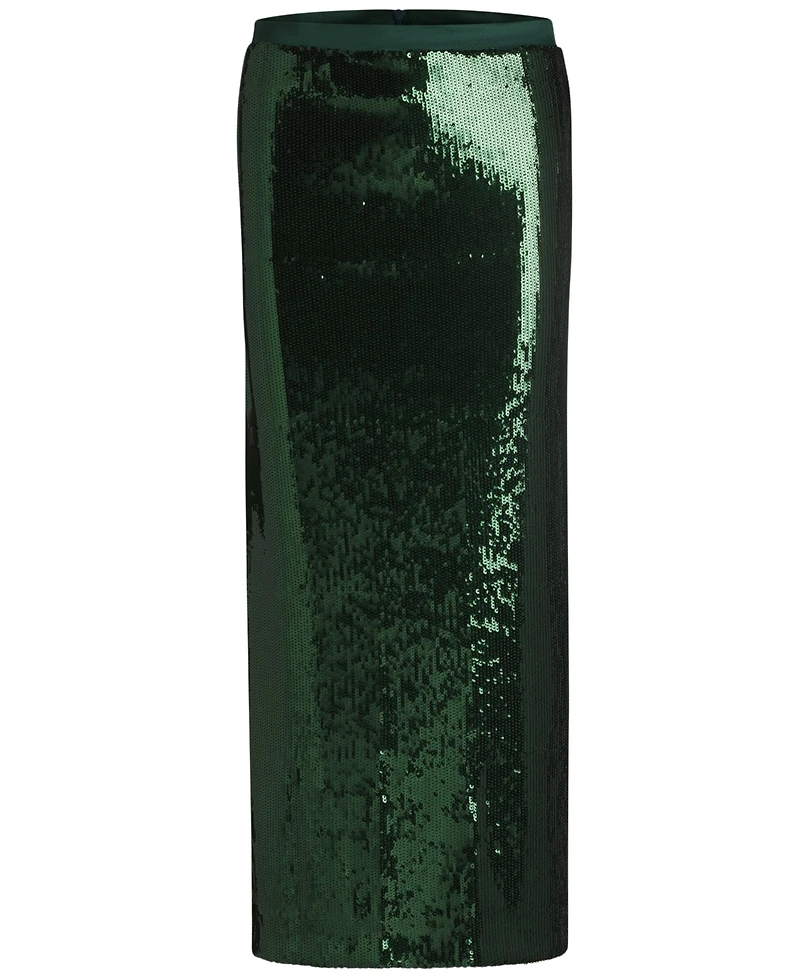 Boss by Hugo Women's Sequin Relaxed-Fit Maxi Skirt