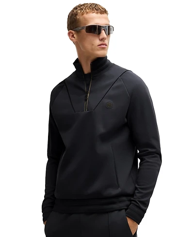 Boss by Hugo Boss Men's Double B Monogram Zip-Neck Sweatshirt