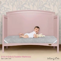 Dream On Me Floral Dreams Firm Fiber Standard Baby Crib Mattress in Teal, Greenguard Gold and Jpma Certified