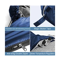 Sleeping Bags Adults Backpacking Lightweight Waterproof Cold Weather Bag Blue