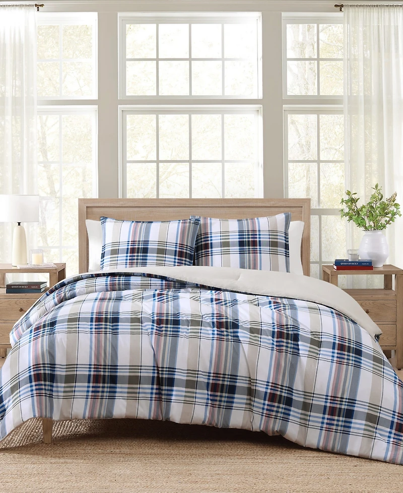 Tommy Hilfiger Waterbury Plaid Cotton 3-Pc. Duvet Cover Set
