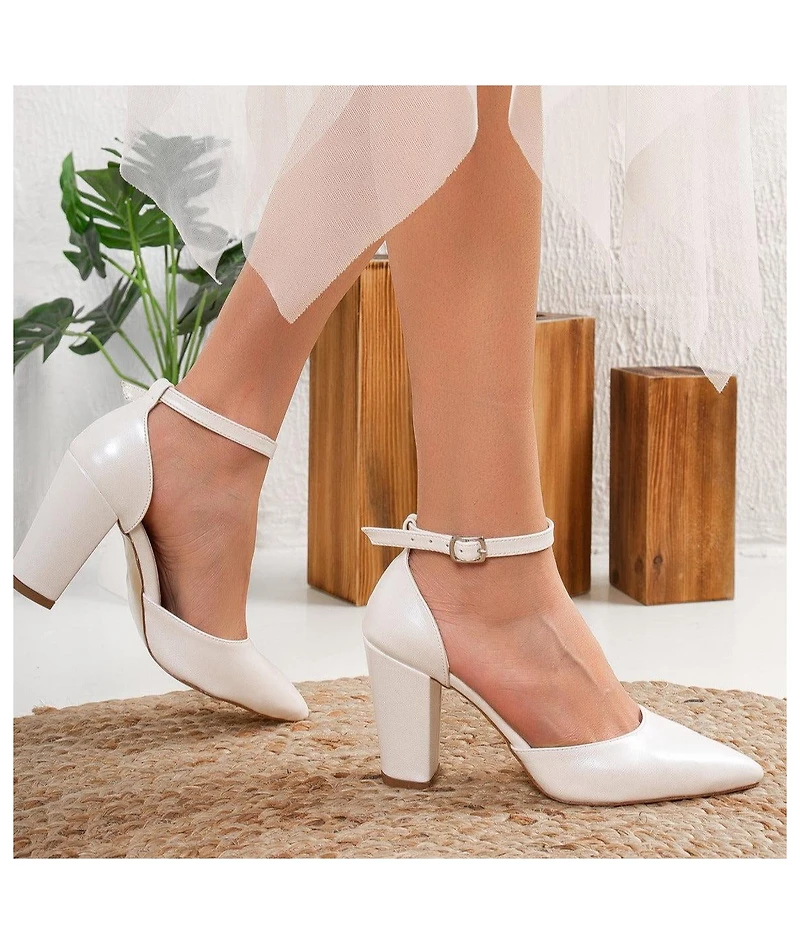 Gisele Closed Toe High Block Heels