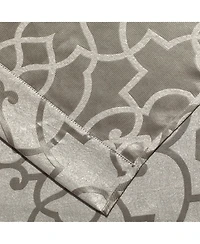 Kate Aurora 2 Piece Geo Sheen Palladian Grommet Top 88% Blackout Curtain Panels - 84 in. Long
