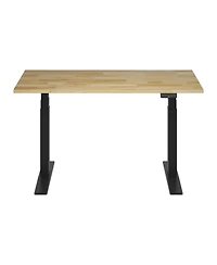 Flexispot E7-commercial W Electric Adjustable Standing Desk, Rubber Wood Top