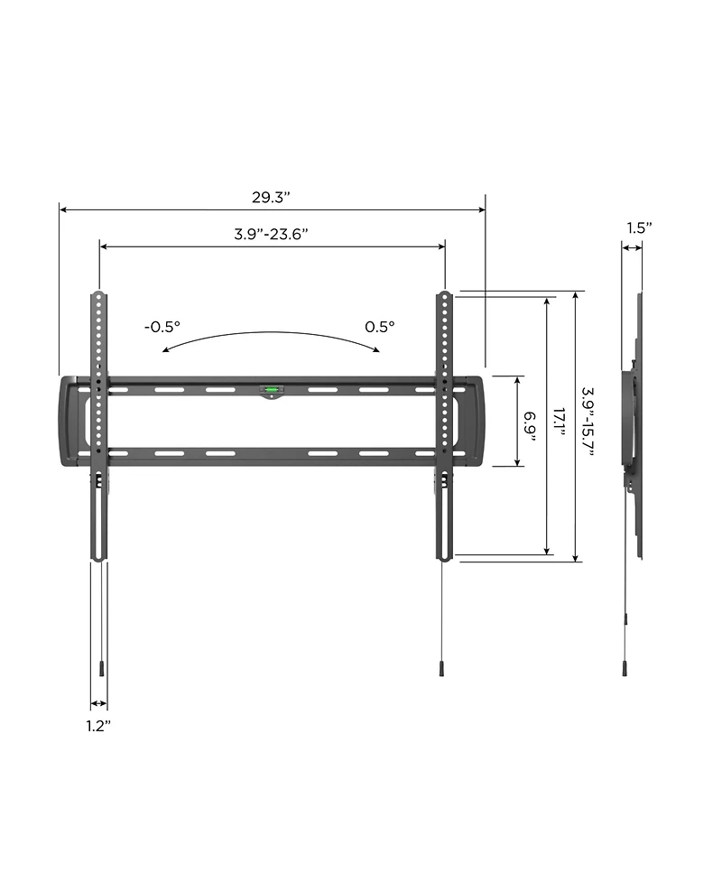 ProMounts Premium Fixed Tv Wall Mount for 37" to 110" TVs Up to 143lbs