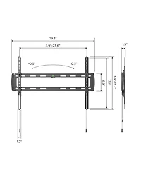 ProMounts Premium Fixed Tv Wall Mount for 37" to 110" TVs Up to 143lbs