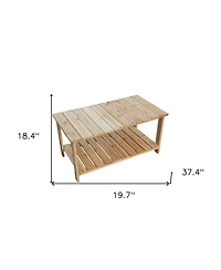 Outdoor Solid Wood Coffee Table – Modern Design for Patio & Garden
