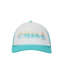Chill Beach Vibes White & Aqua Foam Trucker Hat