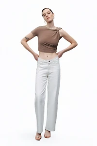 Nocturne Women's Crop Top with Twisted Detail