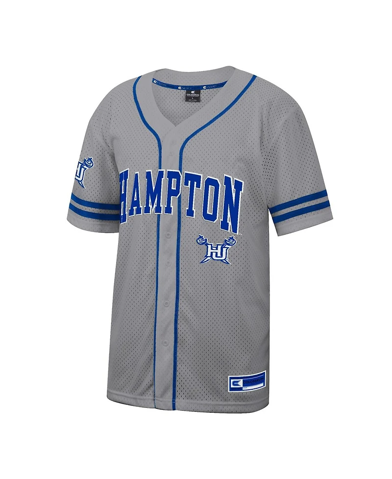 Colosseum Men's Gray Hampton Pirates Free Spirited Baseball Jersey