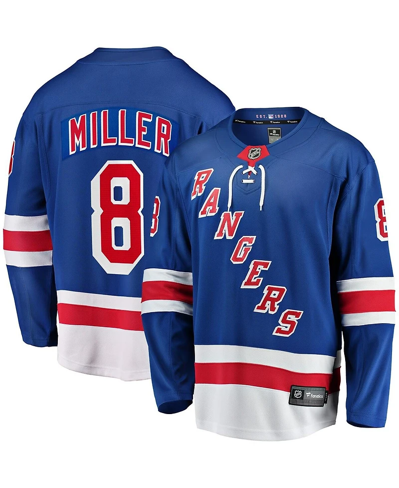 Fanatics Men's J.t. Miller Blue New York Rangers Home Breakaway Jersey